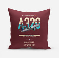 Thumbnail for Airbus A320 design on dark red pillow