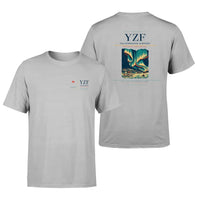 Thumbnail for Yellowknife Airport (YZF) design printed on light gray double-side t-shirt