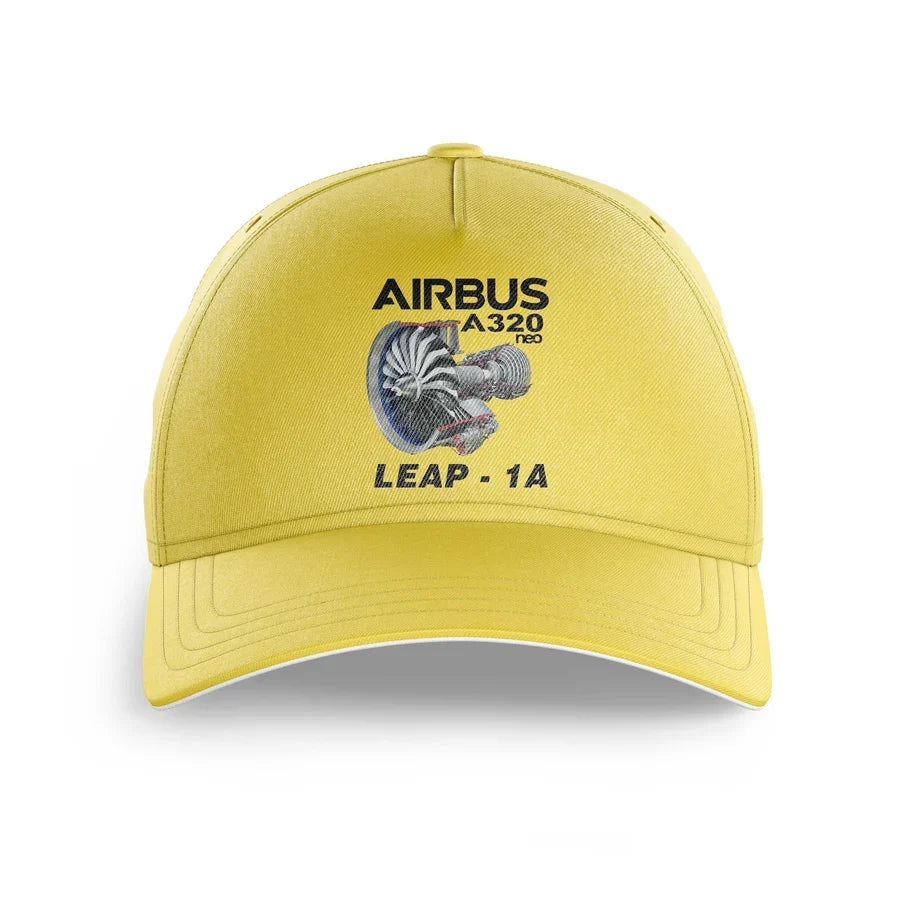 Airbus A320neo & Leap 1A Engine printed hat - yellow