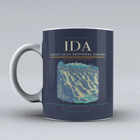 Thumbnail for Idaho Falls Regional Airport (IDA) airport code design on dark blue ceramic mug
