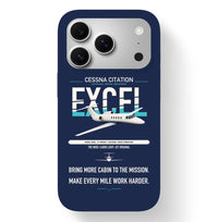 Thumbnail for Cessna Citation Excel design on navy blue magsafe iphone case, for iPhone 17 Pro