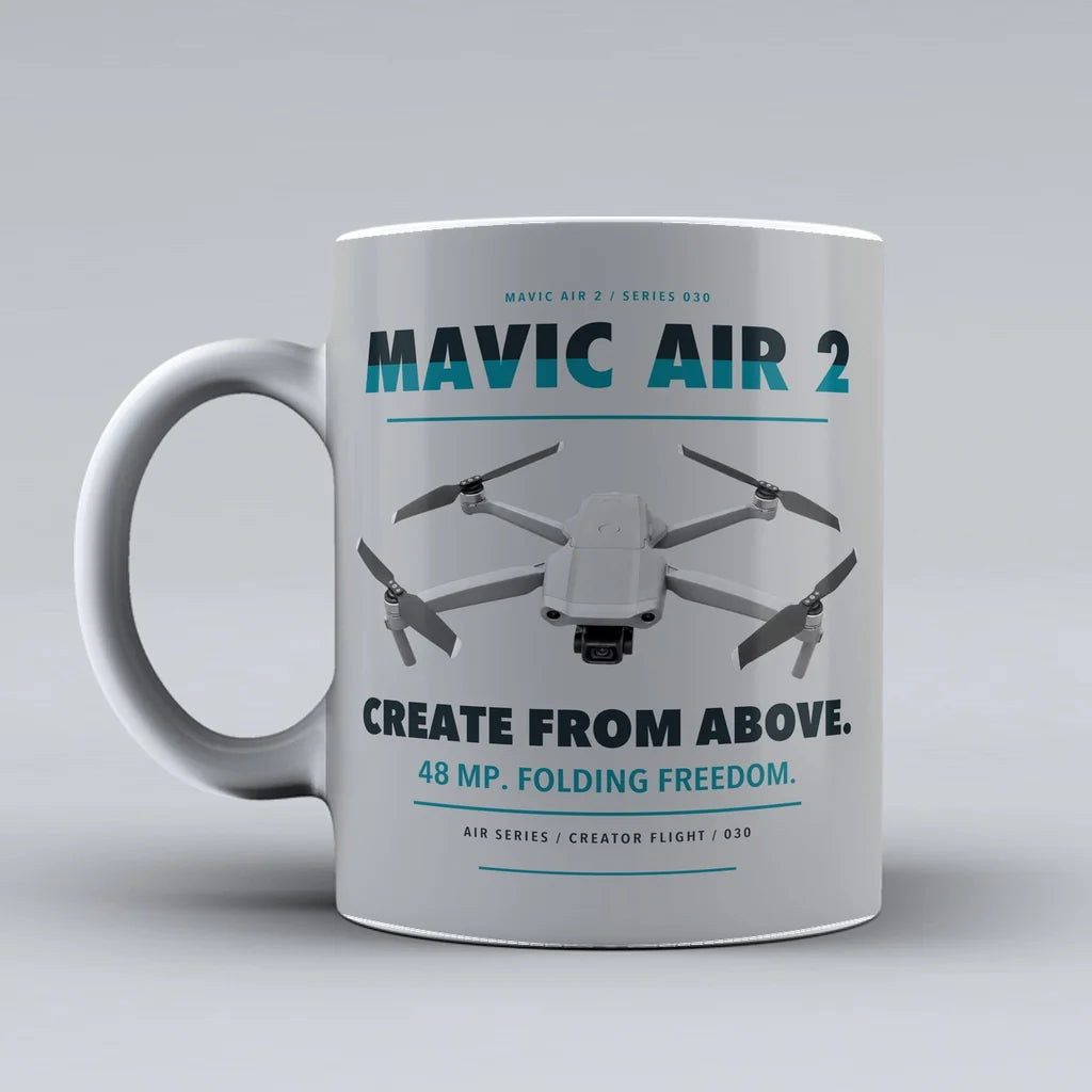 Mavic Air 2 Mug design on light gray dji