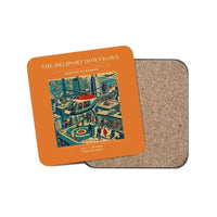 Thumbnail for The Heliport Downtown - Designed Coasters design on orange 1-piece