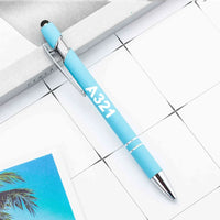 Thumbnail for Airbus A321 Flat Text touch pen - light blue