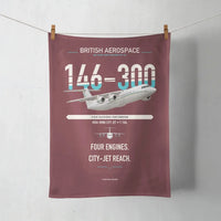 Thumbnail for BAe 146-300 design on dark red towel