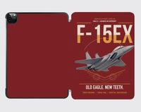 Thumbnail for F-15EX Eagle II design on dark red ipad tablet case