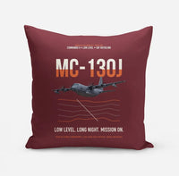 Thumbnail for MC-130J COMMANDO II design on dark red pillow