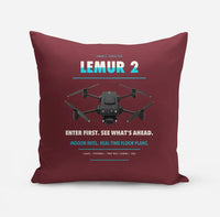 Thumbnail for BRINC LEMUR 2 design on dark red pillow