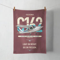 Thumbnail for Cessna 162 Skycatcher design on dark red towel