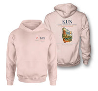 Thumbnail for Kaunas International Airport (KUN) design on pink double-side hoodie