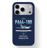 Thumbnail for Piper PA-44-180 Seminole design on navy blue magsafe iphone case, for iPhone 17 Pro