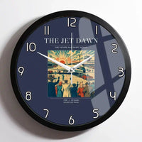 Thumbnail for VINTAGE G4113 - The Jet Dawn - Designed Wall Clocks design on navyblue framed