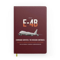 Thumbnail for E-4B Nightwatch design on dark red notebook