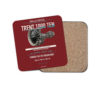 Thumbnail for Embraer ERJ145 design on dark red 1 piece coaster