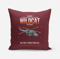 Thumbnail for Leonardo AW159 Wildcat HMA2 design on dark red pillow