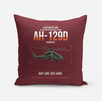 Thumbnail for AgustaWestland AH-129D Mangusta design on dark red pillow