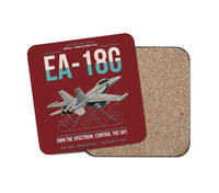 Thumbnail for EA-18G Growler design on dark red 1 piece coaster