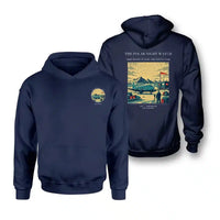 Thumbnail for VINTAGE G4357 - The Polar Night Watch - Double-Side Hoodie design on navyblue double side