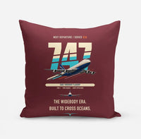 Thumbnail for Boeing 747-200B design on dark red pillow