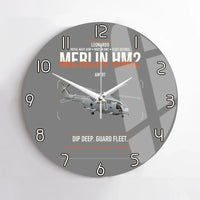 Thumbnail for Leonardo AW101 Merlin HM2 design on gray no frame wall clock