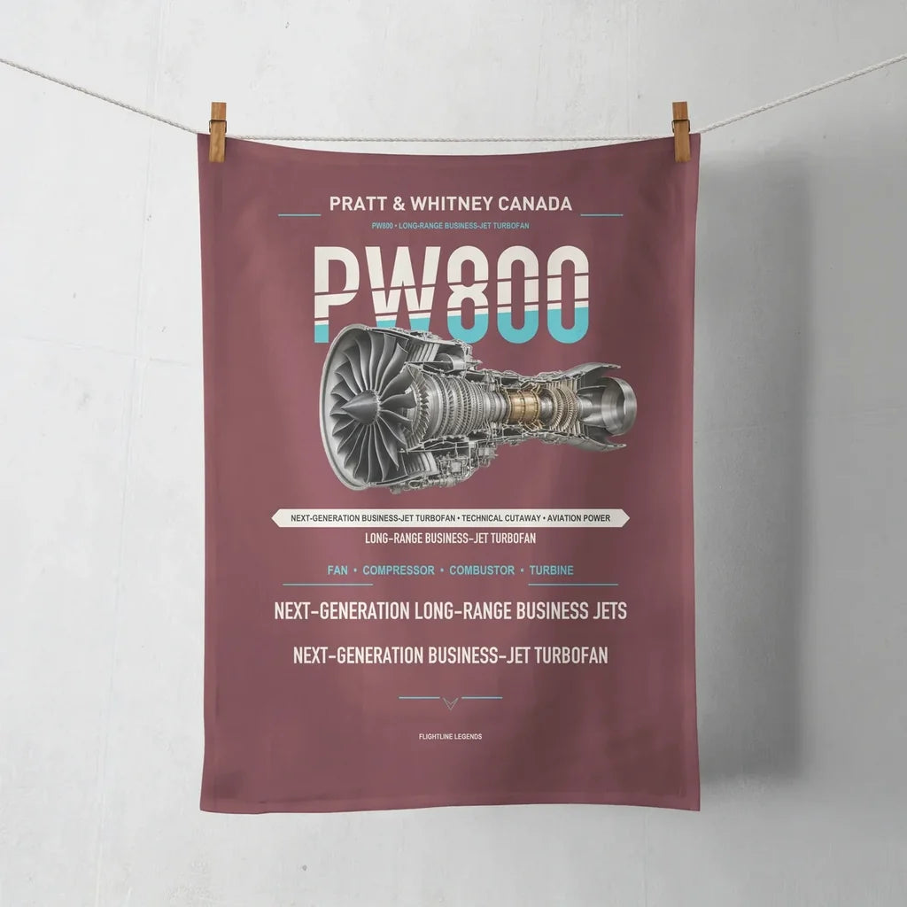 PW800 design on dark red towel