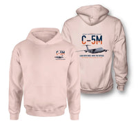 Thumbnail for C-5M Super Galaxy design on pink double-side hoodie, double-side print