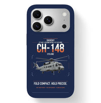 Thumbnail for Sikorsky CH-148 Cyclone design on navy blue magsafe iphone case, for iPhone 17 Pro