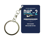Thumbnail for DHC-2 Beaver Mk I design on navy blue designed key chain, double-side print