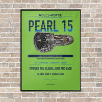 Thumbnail for PEARL 15 vertical canvas print - framed - light green background