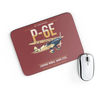Thumbnail for Curtiss P-6E Hawk design on dark red rectangle mouse pad