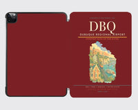 Thumbnail for Dubuque Regional Airport (DBQ) design on dark red ipad tablet case