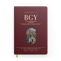 Thumbnail for Milan Bergamo Airport (BGY) design on dark red notebook