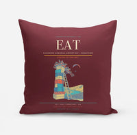 Thumbnail for Pangborn Memorial Airport (EAT) design on dark red pillow