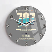 Thumbnail for Boeing 707-320C design on gray no frame wall clock