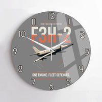 Thumbnail for F3H-2 Demon design on gray no frame wall clock