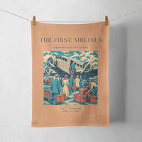 Thumbnail for VINTAGE G4048 - The First Airlines - Designed Towels design on orange
