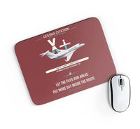 Thumbnail for Cessna Citation X+ design on dark red rectangle mouse pad