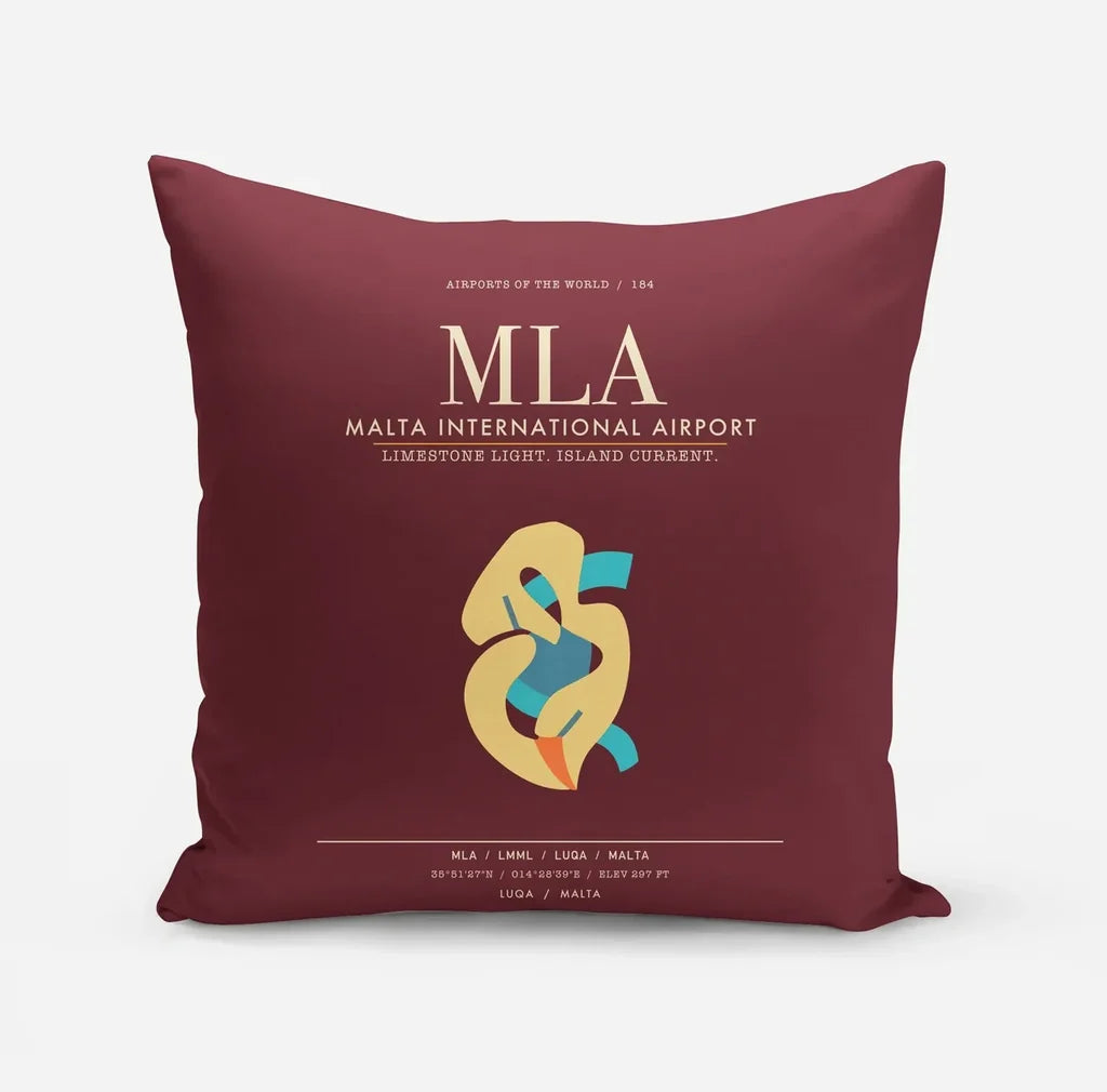 Malta International Airport MLA - Dark Red