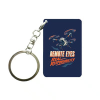 Thumbnail for SIGNAL 584 - Remote Eyes Real Responsibility - Key Chain design on navy blue key chain