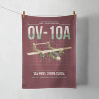 Thumbnail for OV-10A Bronco design on dark red towel