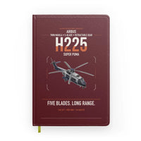 Thumbnail for Airbus H225 design on dark red notebook