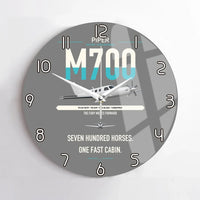 Thumbnail for Piper M700 Fury design on gray no frame wall clock