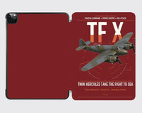 Thumbnail for Bristol Beaufighter TF X design on dark red ipad tablet case