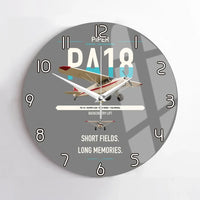 Thumbnail for Piper PA-18 Super Cub design on gray no frame wall clock