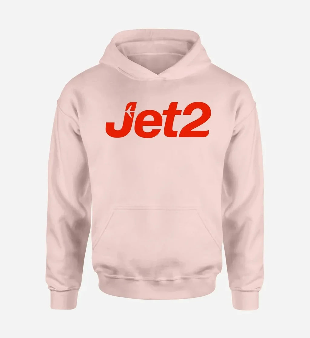 JET2 Airlines logo on pink single side hoodie