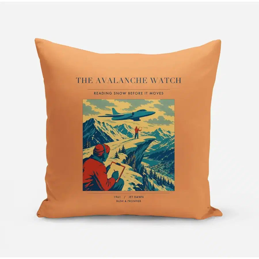VINTAGE G4344 - The Avalanche Watch - Designed Pillows design on orange
