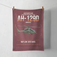 Thumbnail for AgustaWestland AH-129D Mangusta design on dark red towel