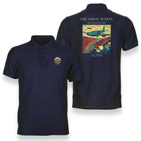 Thumbnail for VINTAGE G4031 - The Aerial Survey - Double-Side Polo T-Shirt design on navyblue