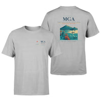 Thumbnail for Augusto C. Sandino International Airport (MGA) design printed on light gray double-side t-shirt