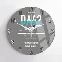 Thumbnail for Diamond DA42-VI design on gray no frame wall clock